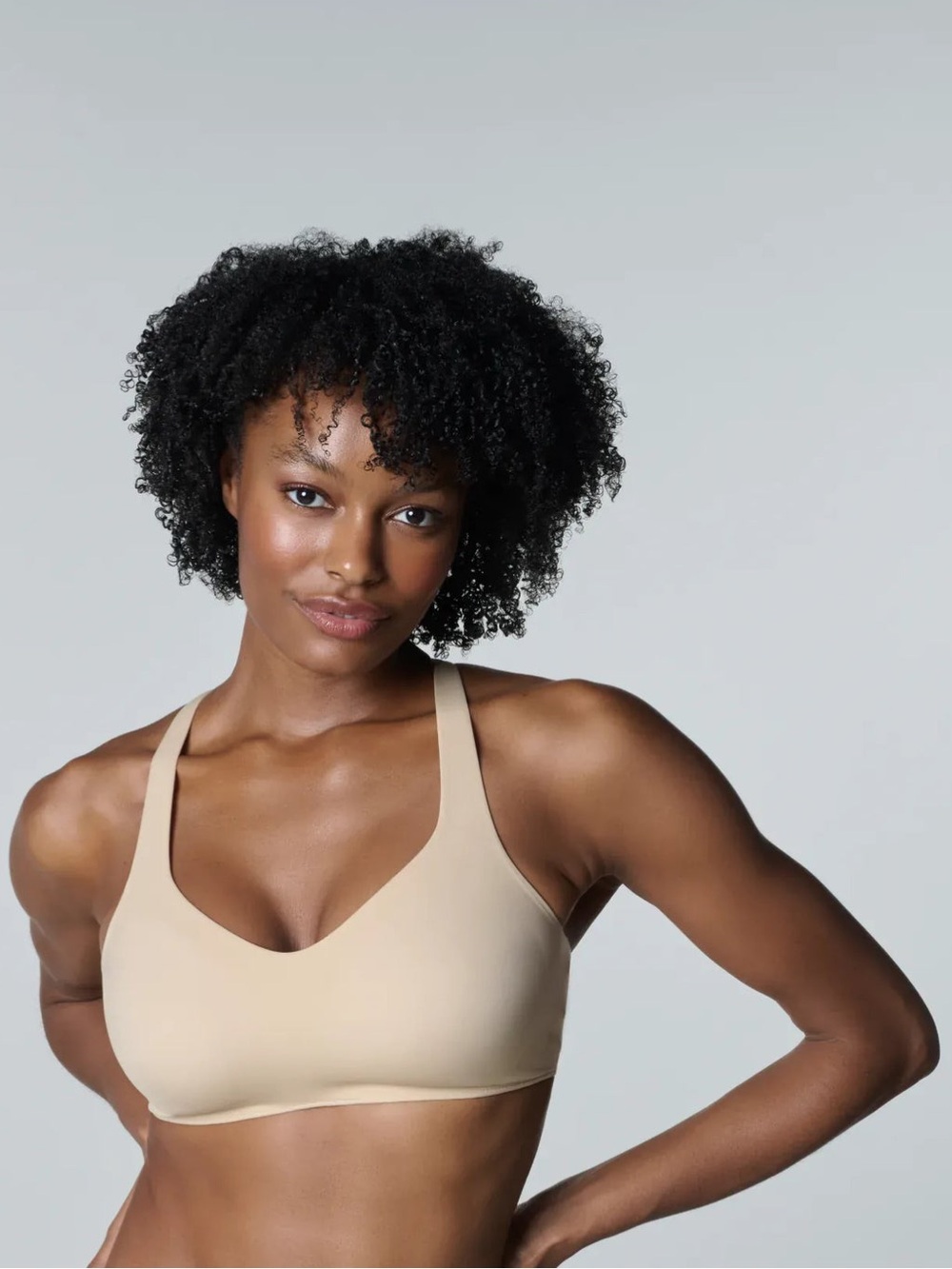 HUUG Daily Embrace Adjustable Wireless Bra Beige Stone NWT Style H230001 Size XS